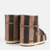 Jacquemus + Moon Boot Icon Low Μπεζ Ριγέ Μπότες από Φελτ