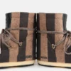 Jacquemus + Moon Boot Icon Low Μπεζ Ριγέ Μπότες από Φελτ