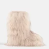 Jacquemus + Moon Boot Icon Yeti Mid Κρεμ Μπότες