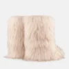 Jacquemus + Moon Boot Icon Yeti Mid Κρεμ Μπότες