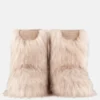 Jacquemus + Moon Boot Icon Yeti Mid Κρεμ Μπότες