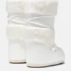 Λευκές μπότες Icon Faux Fur με συνθετική γούνα