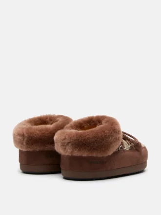 Moon Boot X Guest in Residence Evx Chalet Cocoa Faux Fur Mules από συνθετική γούνα