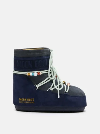 Moon Boot X Guest in Residence Icon Low Μποτάκια από σουέτ με χάντρες σε χρώματα μεσάνυχτα και γκρι