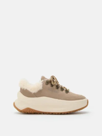 Moon247 City Μπεζ Sneakers από Δέρμα Προβάτου