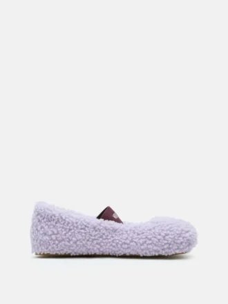 Μπαλαρίνες Shearling σε λιλά χρώμα