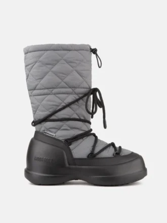 Μπότες Mezzaluna Grey Quilted πάνω από το γόνατο
