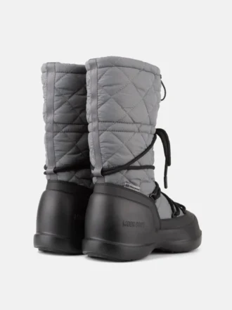 Μπότες Mezzaluna Grey Quilted πάνω από το γόνατο