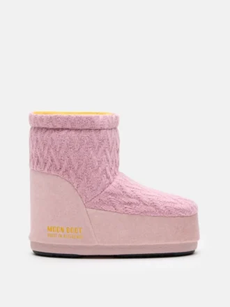 Μπότες Moon Boot X Guest in Residence Icon Low No Lace Rose Knit