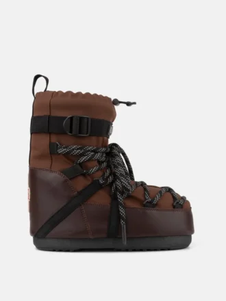 Μπότες Moon Boot X Moncler Grenoble Icon Low σε καφέ μοκά