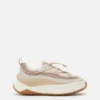 Πάνινα Sneakers Moon247 Xlace σε χρώμα υπόλευκο και γκρι-καφέ Πάνινα Sneakers Moon247 Xlace σε χρώμα υπόλευκο και γκρι-καφέ