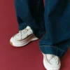 Πάνινα Sneakers Moon247 Xlace σε χρώμα υπόλευκο και γκρι-καφέ Πάνινα Sneakers Moon247 Xlace σε χρώμα υπόλευκο και γκρι-καφέ