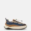 Πάνινα Sneakers Moon247 Xlace σε μπλε και καφέ Πάνινα Sneakers Moon247 Xlace σε μπλε και καφέ