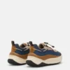 Πάνινα Sneakers Moon247 Xlace σε μπλε και καφέ Πάνινα Sneakers Moon247 Xlace σε μπλε και καφέ