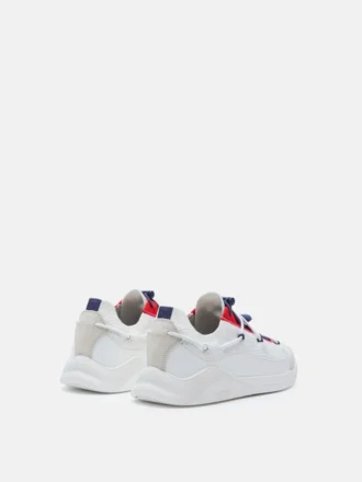 Πάνινα Sneakers σε λευκό, μπλε και κόκκινο Πάνινα Sneakers σε λευκό, μπλε και κόκκινο